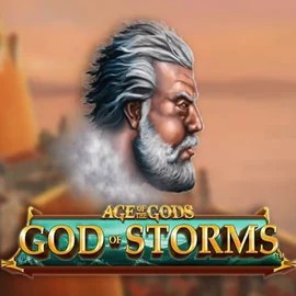 Age Of The Gods: God of Storms online game logo by Playtech on g-q-bet.nl