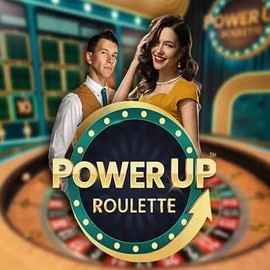 Official Live Casino logo: PowerUP Roulette by Pragmatic Play at GQbet Casino